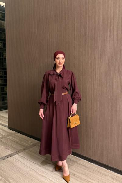 Hasibe Etekli Takım Bordo