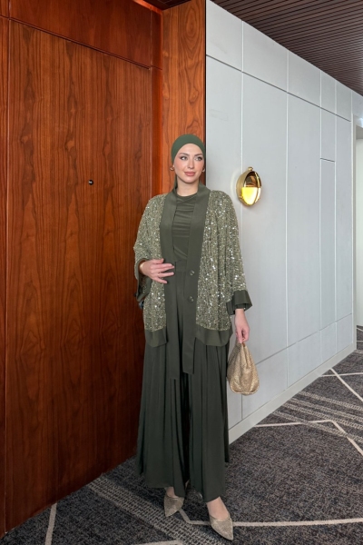 İlayda Pantolonlu Takım Haki