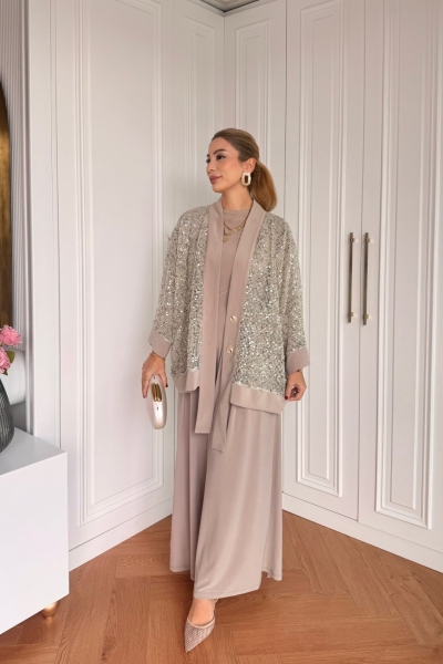 İlayda Pantolonlu Takım Vizon