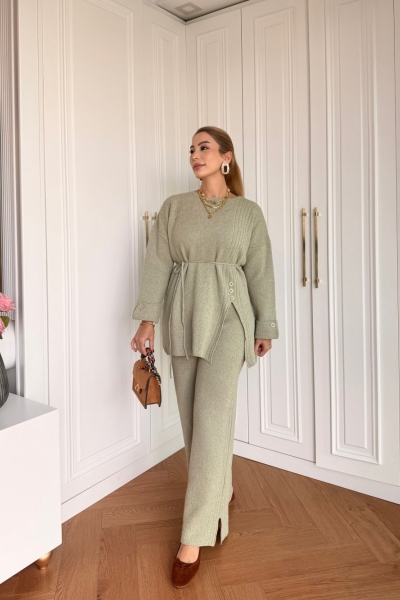 İlkay Pantolonlu Takım Mint Yeşili