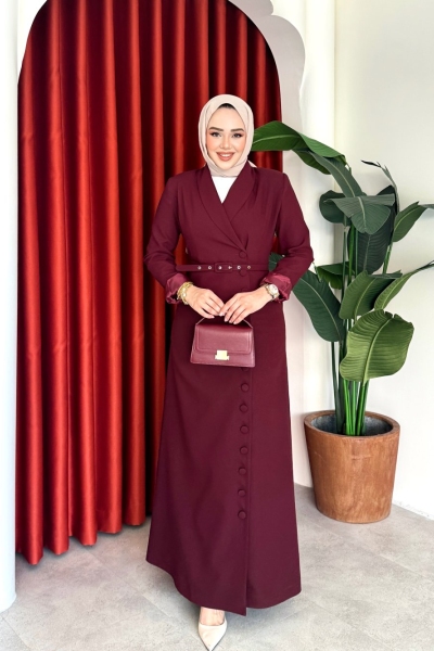 Irmak Elbise Bordo