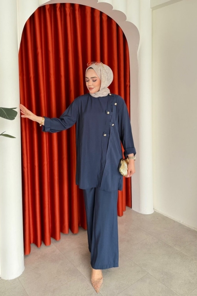 Kadriye Pantolon Takım Lacivert