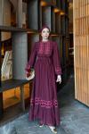 Keriman Elbise Bordo