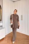 Lady Pantolon Takım Kahverengi