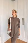 Lady Pantolon Takım Kahverengi