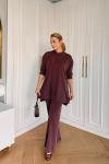 Lady Pantolon Takım Bordo