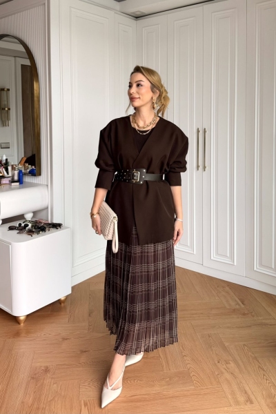 Lamia Ceket Kahverengi