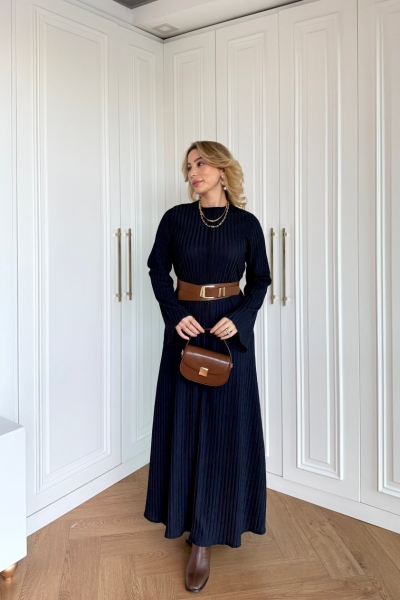 Melek Elbise Lacivert