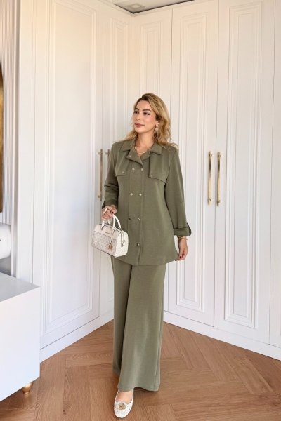 Melis Pantolonlu Takım Haki