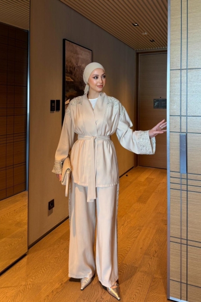 Mona Pantolon Takım Bej