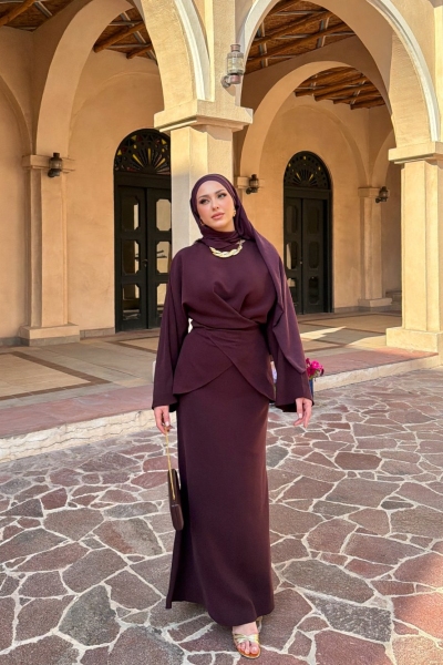 Müge Etek Takım Mürdüm