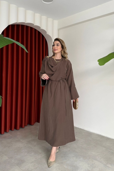Naciye Elbise Kahverengi