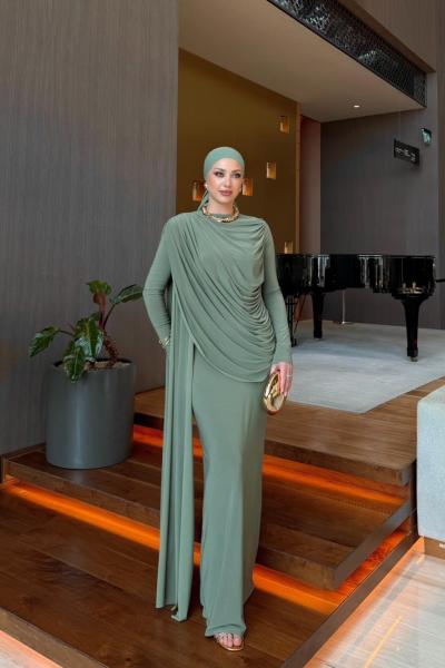 Nahide Elbise Haki