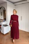 Neva Elbise Bordo