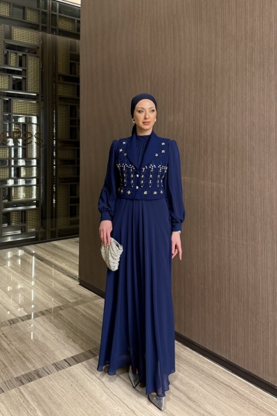 Nigar Elbise Takım Lacivert