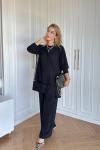 Nurgül Pantolonlu Takım Siyah