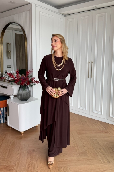 Nursima Pantolon Takım AcıKahve