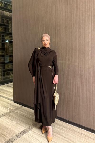 Nurten Elbise Kahverengi