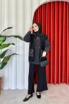 Özge Pantolonlu Takım Siyah
