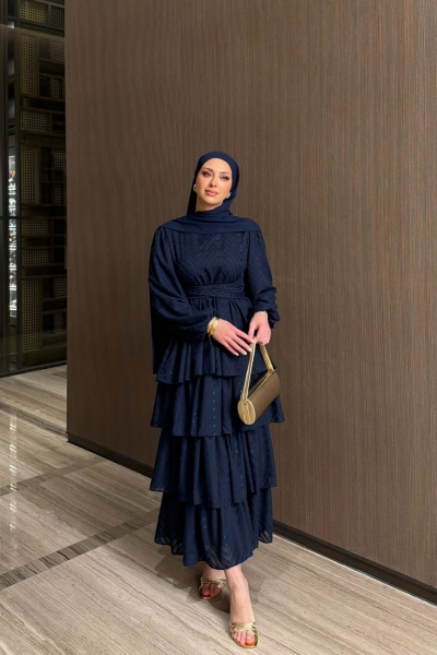 Parla Elbise Lacivert