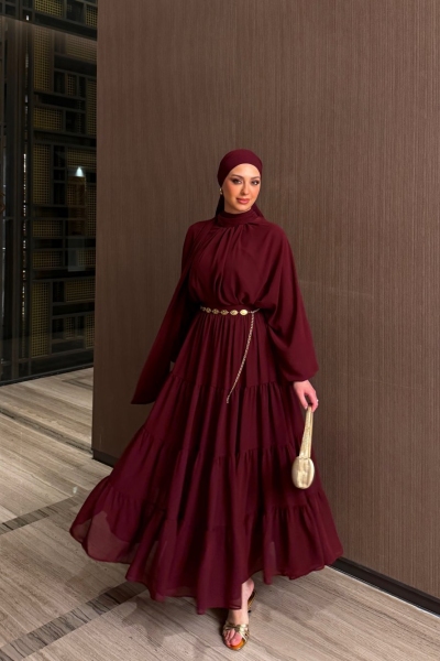 Pervin Etekli Takım Bordo