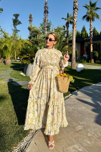 Sadegül Elbise Sarı