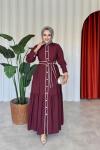 Şahika Elbise Bordo