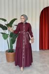 Şahika Elbise Bordo