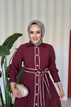 Şahika Elbise Bordo