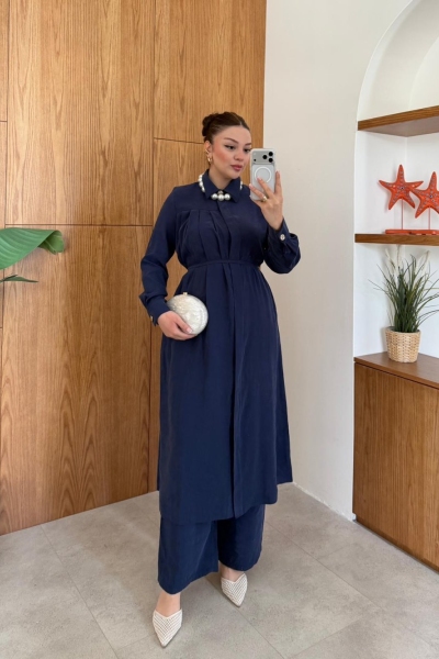 Samira lacivert Pantolon Takım