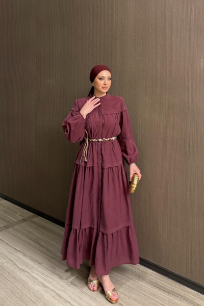 Saniye Elbise Bordo