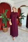 Selen Pantolonlu Takım Bordo