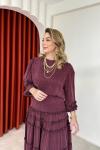 Selin Etekli Takım Bordo