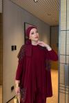 Şermin Pantolon Takım Bordo