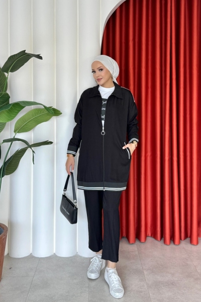 Sevda Pantolon  Takım Siyah