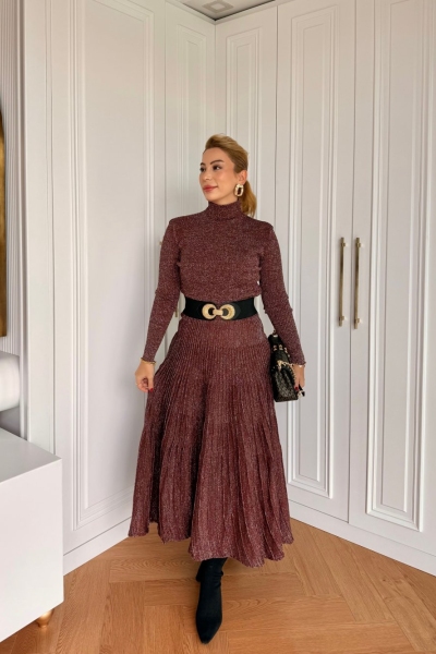 Şeyda Elbise Kahverengi