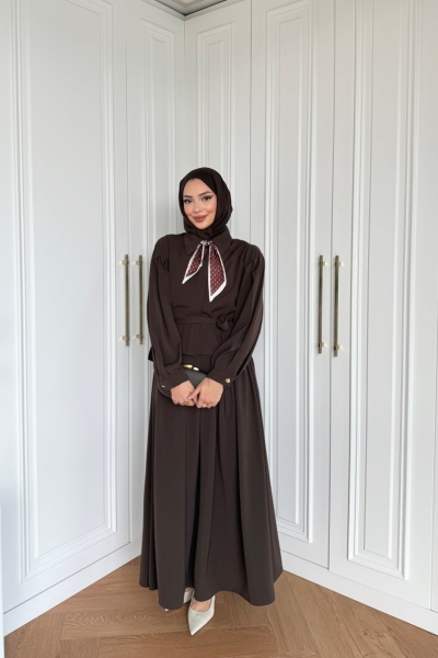 Şeyda Etekli Takım Kahverengi