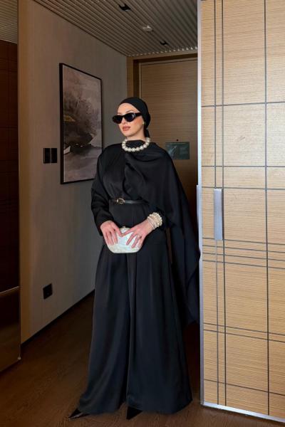 Songül Pantolonlu Takım Siyah