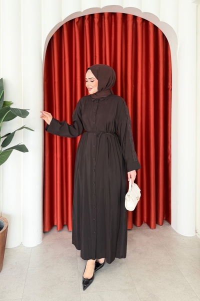 Şule Elbise Kahverengi