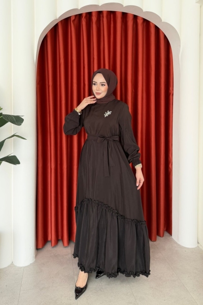 Şura Elbise Kahverengi