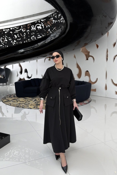 Tülay Etek Takım Siyah