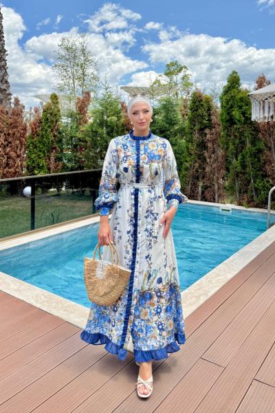 Ümmühan Elbise Mavi