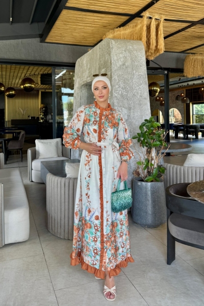 Ümmühan Elbise Turuncu