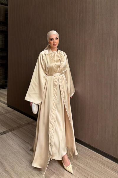 Vildan Abaya Krem