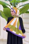 Violet Desenli Şal 1016  Mor