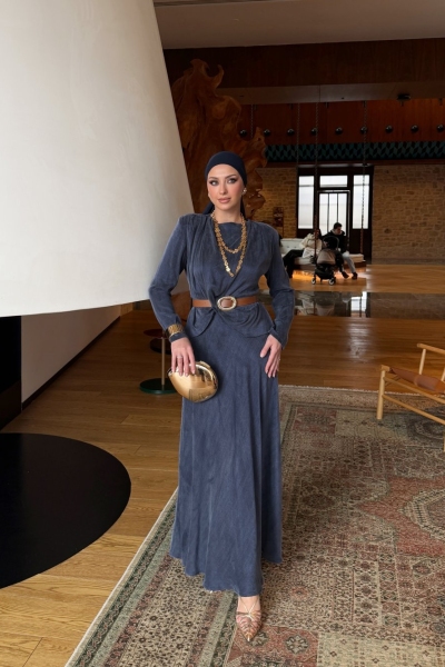 Yeliz Elbise Lacivert