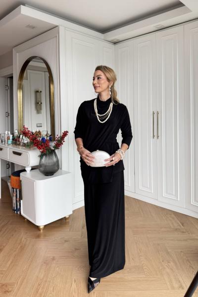 Yonca Pantolon Takım Siyah