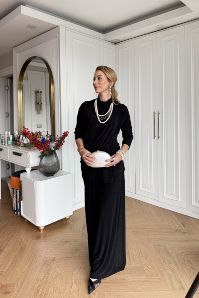 Yonca Pantolon Takım Siyah