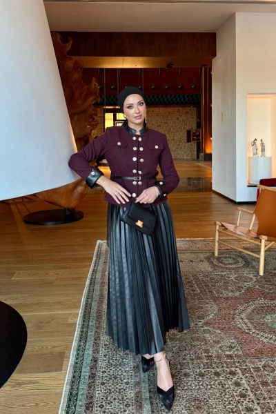 Zehra Etekli Takım Bordo