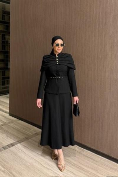 Zeliha Etekli Takım Siyah